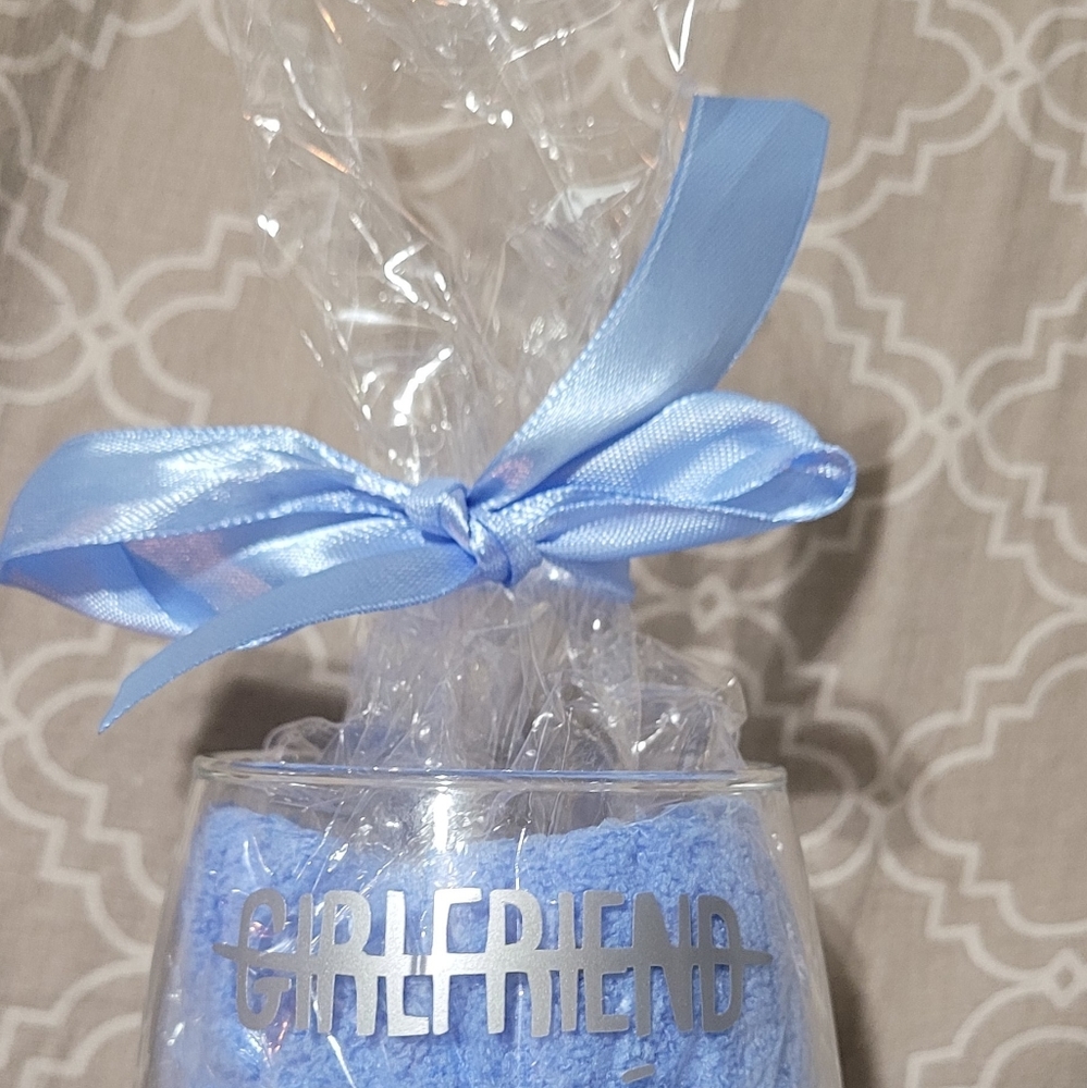 Personalized Bride Gift Wine Glass Fuzzy Socks